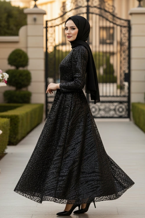 Mec Sequined Princess Model Evening Dress