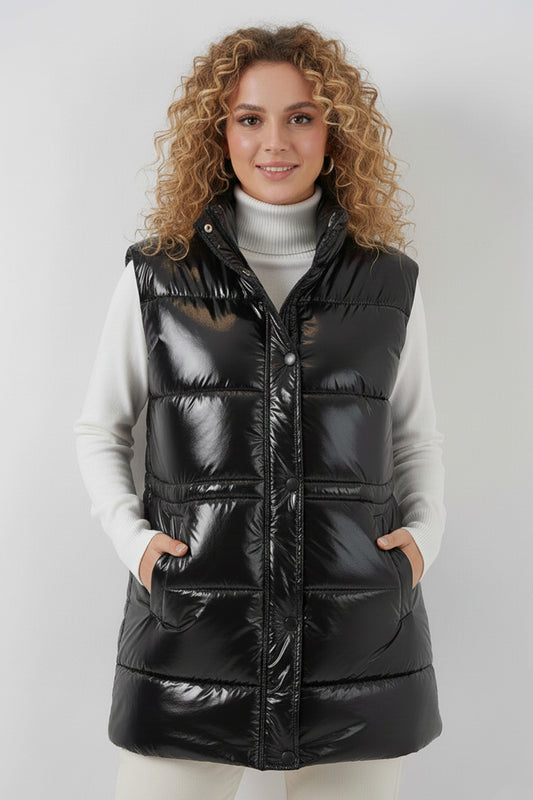Shiny Vest | Black – NEOMODEST product image 1