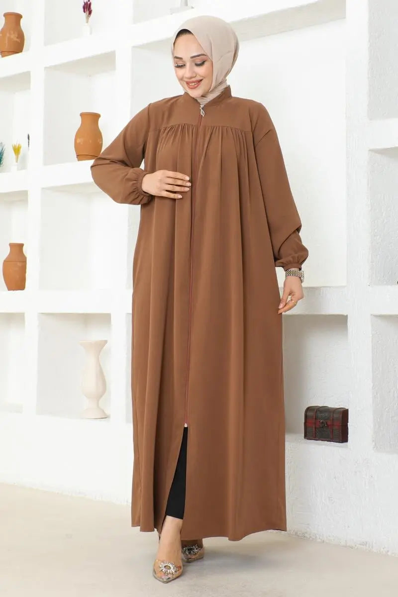 Mec Shirred Jessica Crepe Abaya