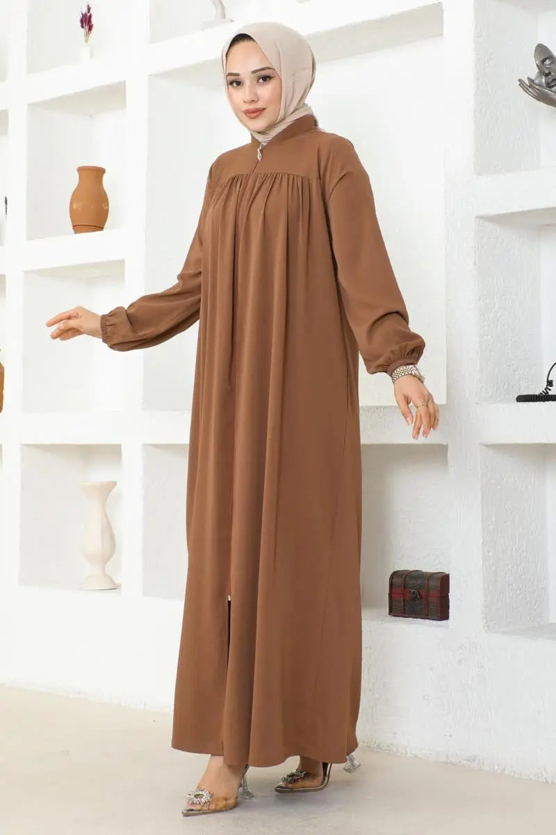 Mec Shirred Jessica Crepe Abaya