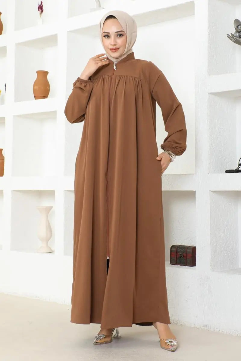 Mec Shirred Jessica Crepe Abaya