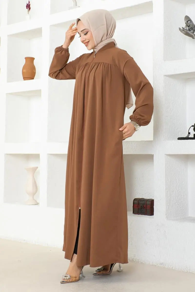 Mec Shirred Jessica Crepe Abaya