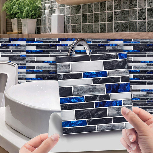 Simulation Marble Embossed Mosaic Pattern Tile Sticker Simulation Tile Stickers for Home & Office - Tile Sticker