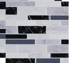 Simulation Marble Embossed Mosaic Pattern Tile Sticker Simulation Tile Stickers for Home & Office - 10cm10cm10 Pieces