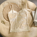 Small Sling Velvet Top Lace Underwear Top With Chest Pad