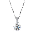 Snowflake Three-pieces Moissanite Ring Necklace And Earring Set - Snowflake 3PCs Suit - Jewellery set