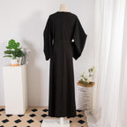 Solid Colour Casual Robe - Abaya