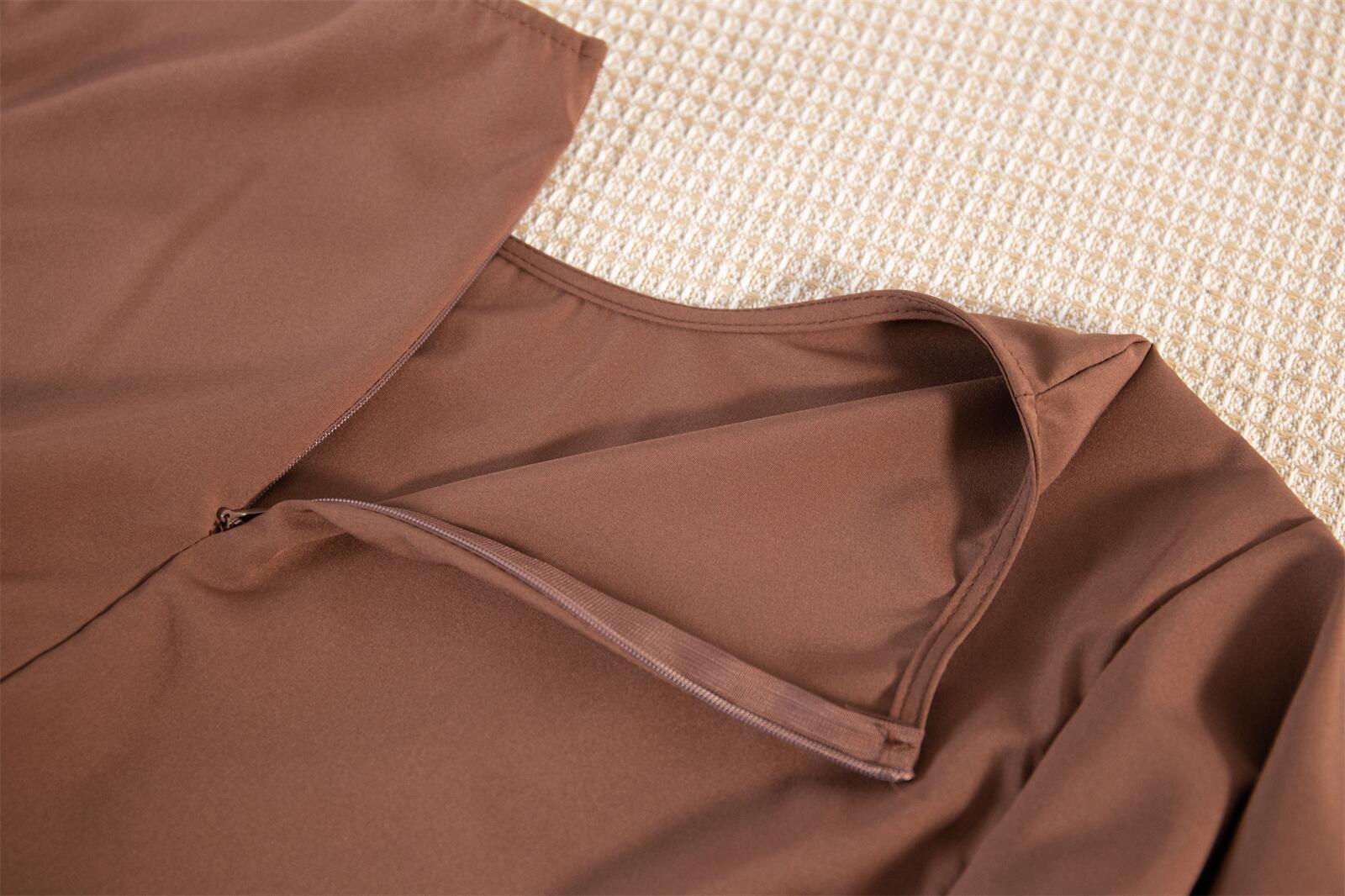 Solid Colour Casual Robe - Abaya