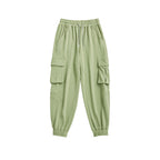 Solid Colour Overalls Knit Pants All-match Trousers Women’s Sports Pants - Light Green / L