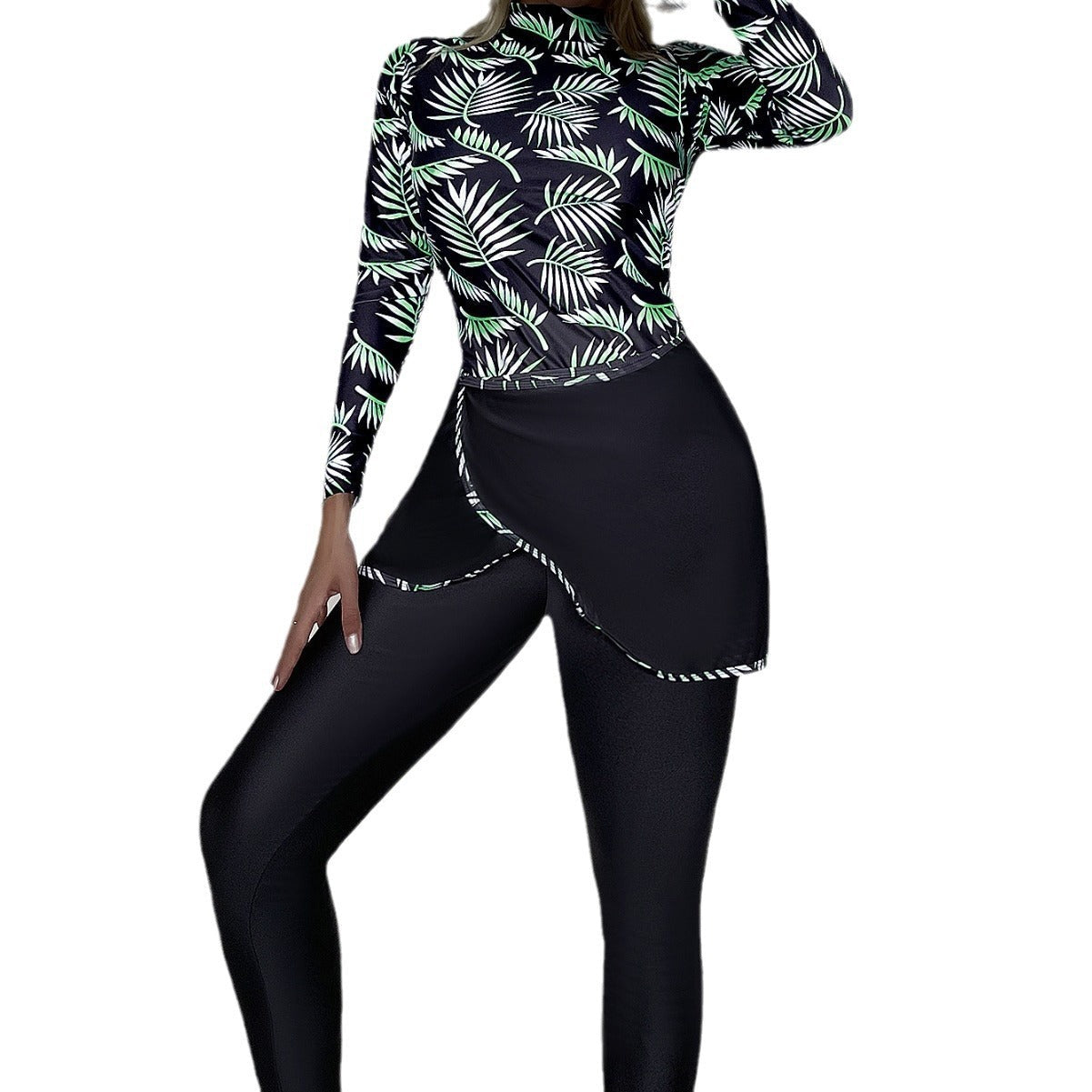 Split Three-pieces Plus Size Swimsuit Long-sleeved Cross-border Swimwear