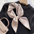 Spring And Autumn Elegant Retro Silk High-end Scarf - Purple Pink / 70x70cm