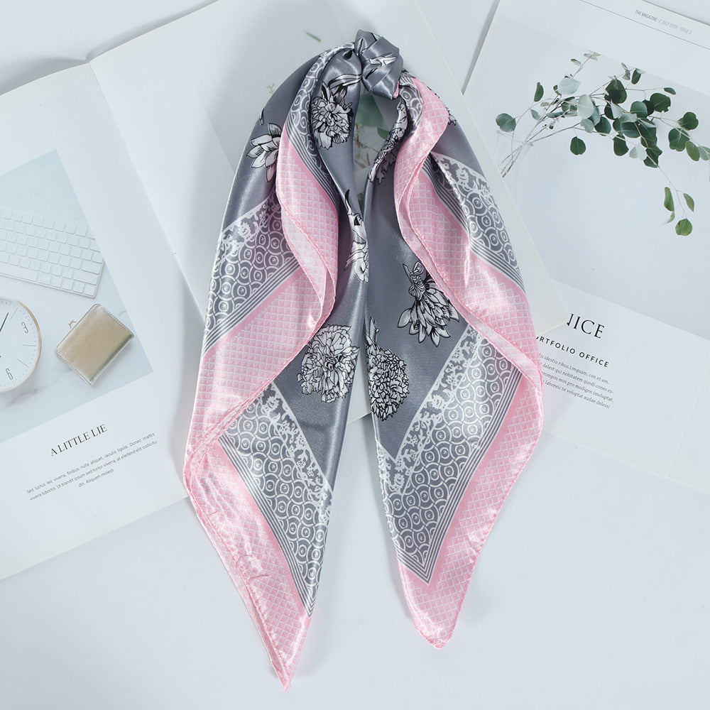 Square Satin Business Scarf - Pink / 60X60cm