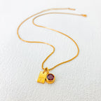 Stainless Steel Plated English Letter Pendant Necklace - Necklace