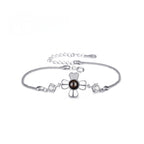 Sterling Silver Bracelet Birthday Gift - White gold