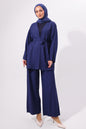Stone Embellished Two-piece Set | Navy Blue – NEOMODEST product image 1