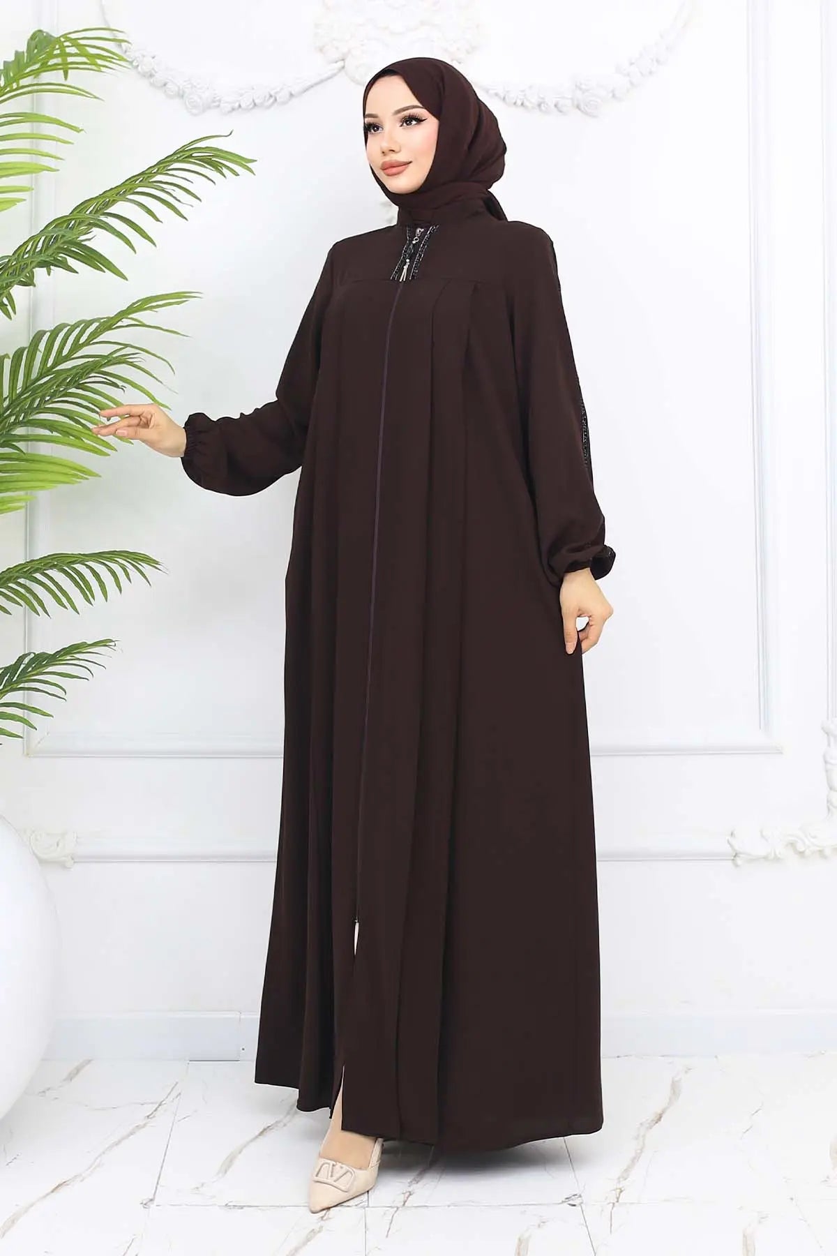 Mec Stripe Detailed Robe Abaya