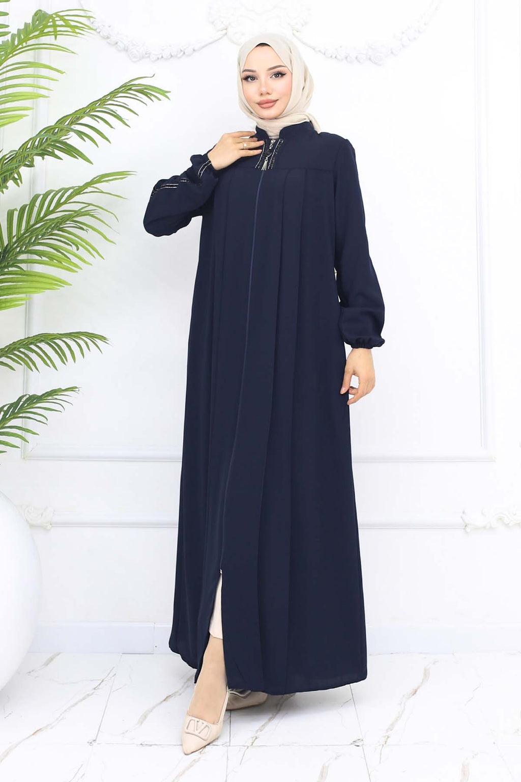 Mec Stripe Detailed Robe Abaya