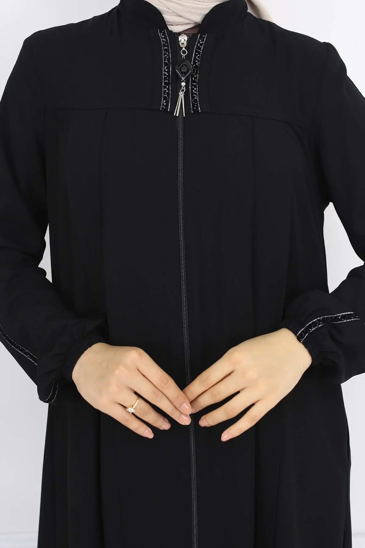 Mec Stripe Detailed Robe Abaya
