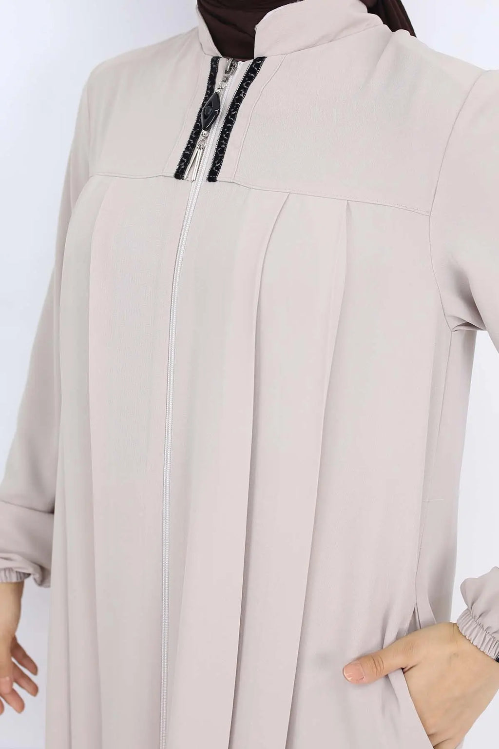 Mec Stripe Detailed Robe Abaya
