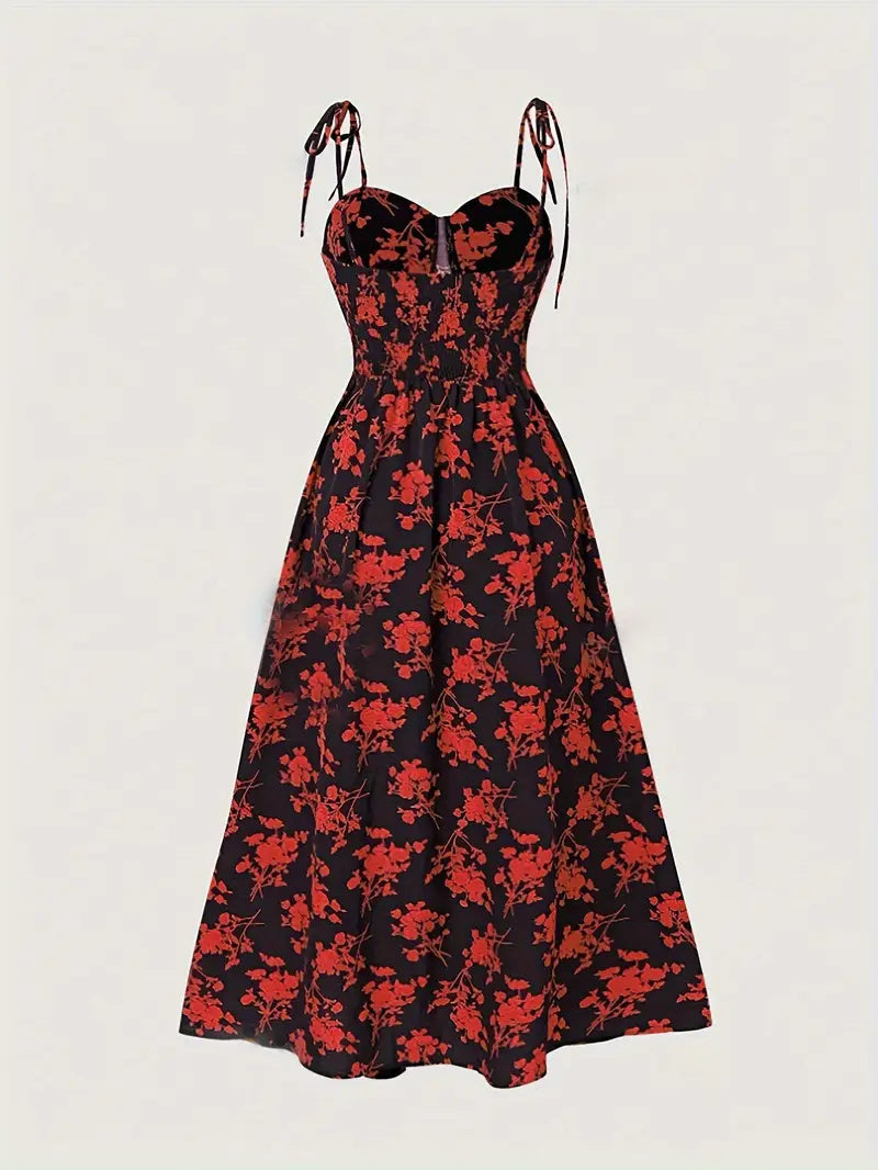 Summer Floral Off-the-shoulder Women’s Dress - Dress