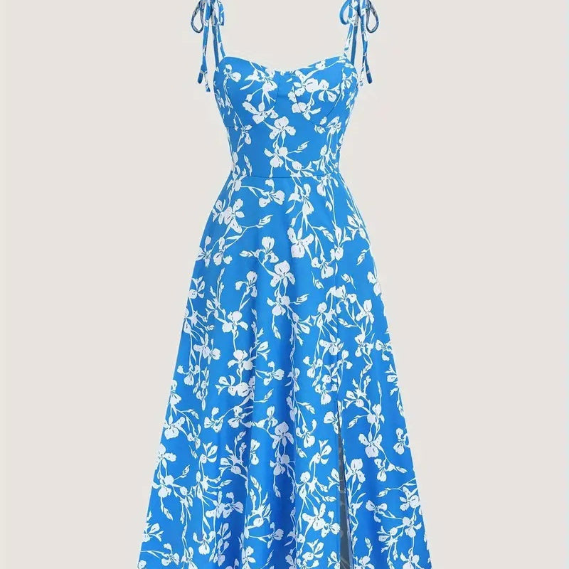 Summer Floral Off-the-shoulder Women’s Dress - Dress