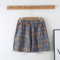Summer Retro Jacquard Shorts - Blue Bunny / L - 2-pieces set