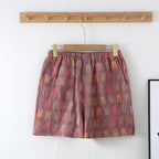 Summer Retro Jacquard Shorts - Purple Bunny / L - 2-pieces set