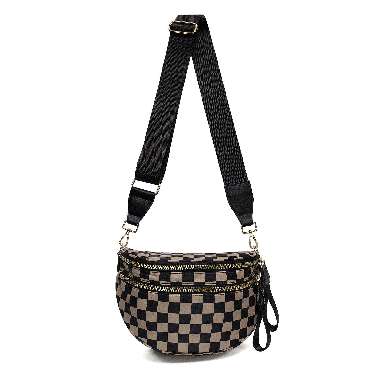 Trendy All-matching Oxford Cloth Large Capacity Bag - Black Brown Plaid / 30x21x7