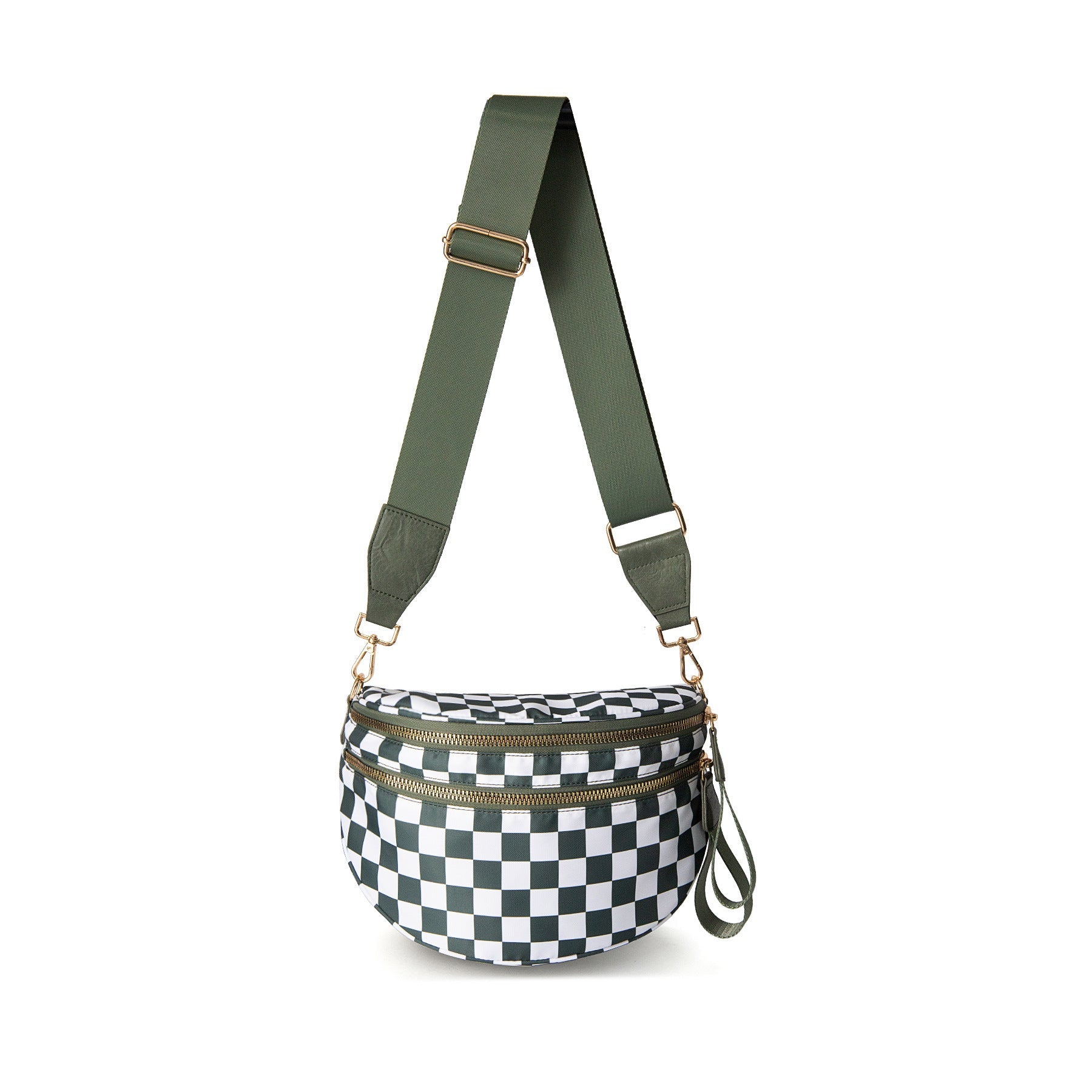 Trendy All-matching Oxford Cloth Large Capacity Bag - Green Plaid / 30x21x7