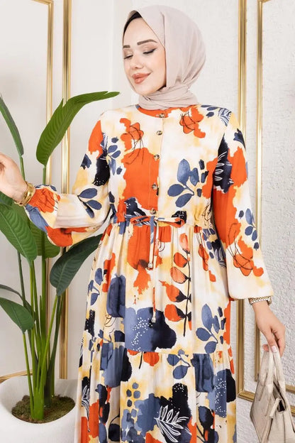 Tunnel Waist Hijab Dress | Anthracite – NEOMODEST product image 3