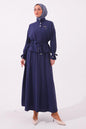 Two-piece Set With Brooch | Indigo – NEOMODEST product image 1