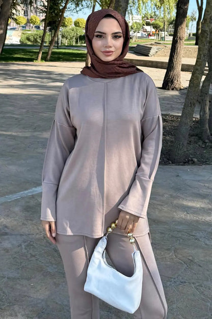 Two-piece Set With Stitching Detail | Vison – NEOMODEST product image 2