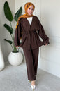 Two-piece Set With Tie | Brown – NEOMODEST product image 1