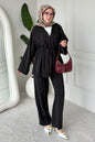 Two-piece Set With Tie | Black – NEOMODEST product image 1