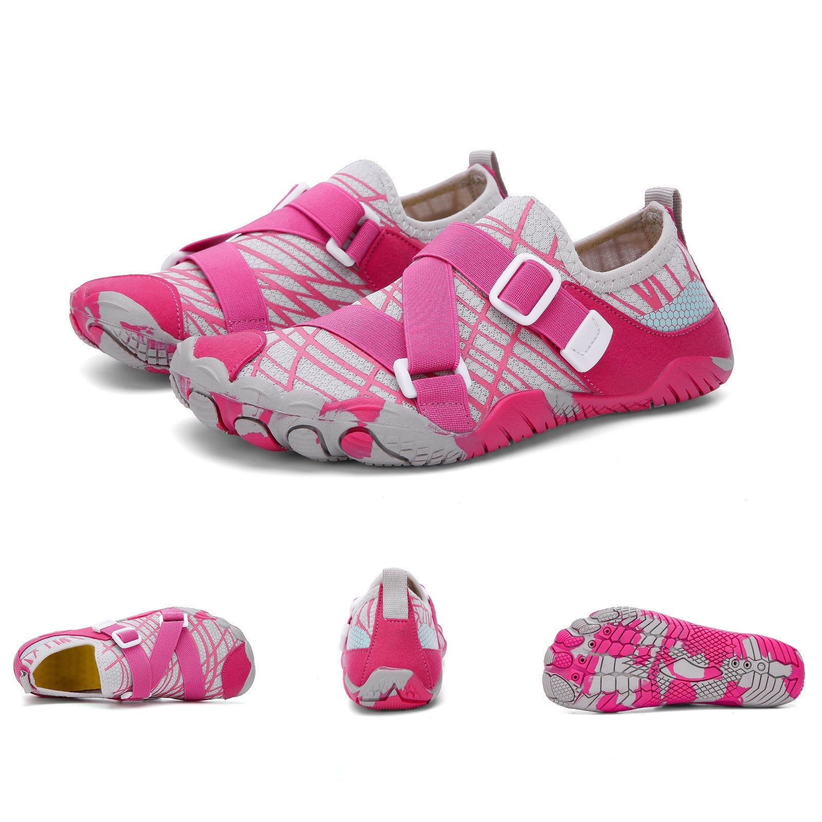 Unisex Fitness,Yoga and Outdoor Shoes Large Size Hiking Shoes - A026 Rose red / 36 - Hiking Shoes