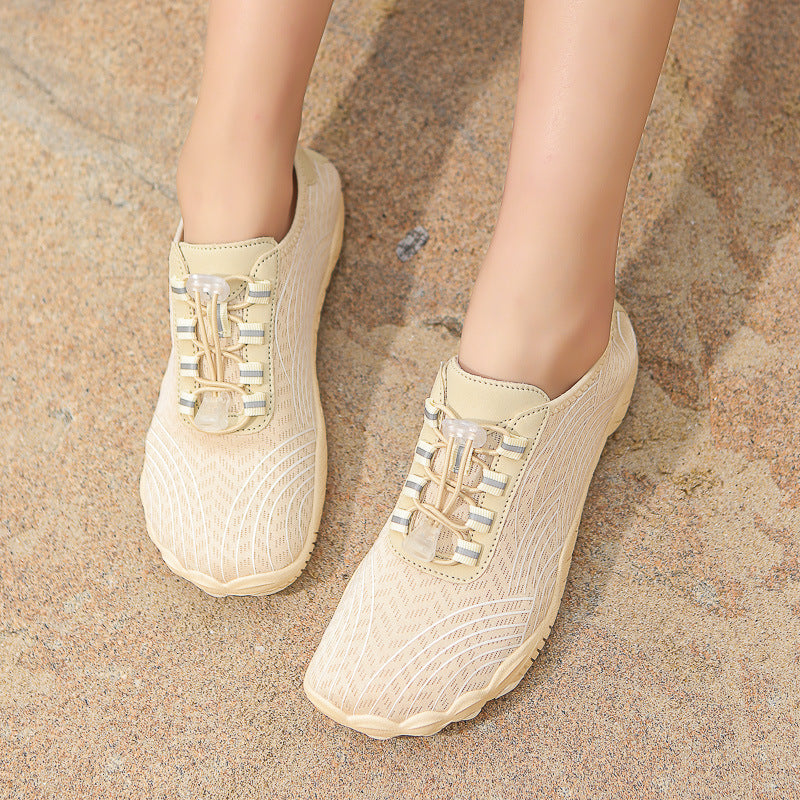 five finger shoes Outdoor water shoes Water shoes beach shoes on sports shoes - Apricot H01 / 37