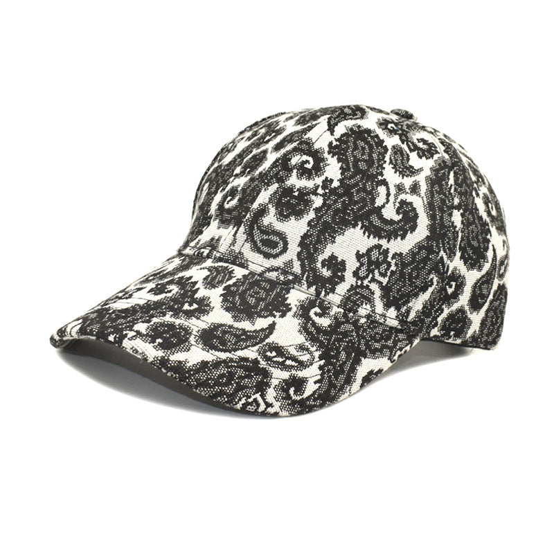 Unisex Paisley Pattern Printed Baseball Cap - Black / M - Baseball cap