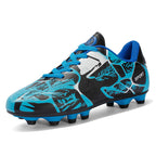 Unisex Premium Sneakers Leather Surface Soccer Shoes - Blue Spike / 31 - Soccer shoes