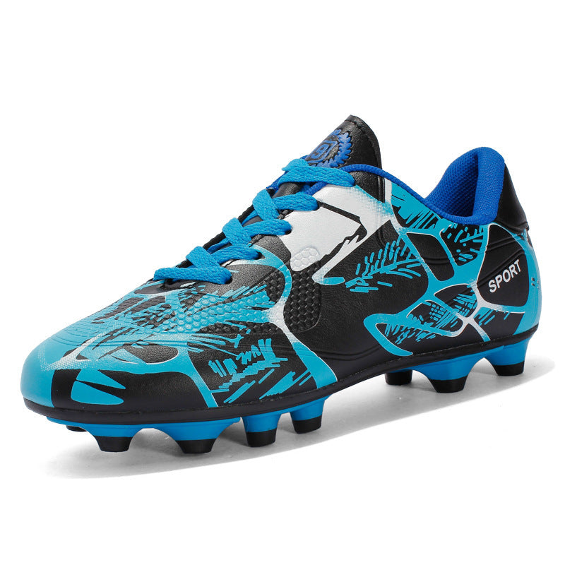 Unisex Premium Sneakers Leather Surface Soccer Shoes - Blue Spike / 31 - Soccer shoes