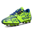 Unisex Premium Sneakers Leather Surface Soccer Shoes - Fluorescent Green Spike / 31 - Soccer shoes