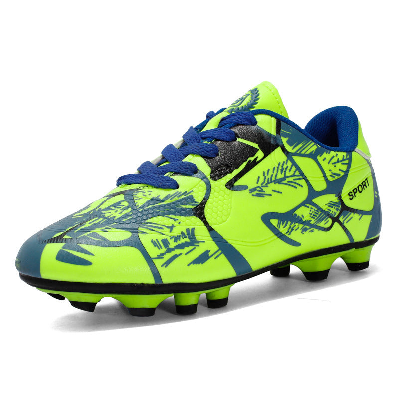 Unisex Premium Sneakers Leather Surface Soccer Shoes - Fluorescent Green Spike / 31 - Soccer shoes