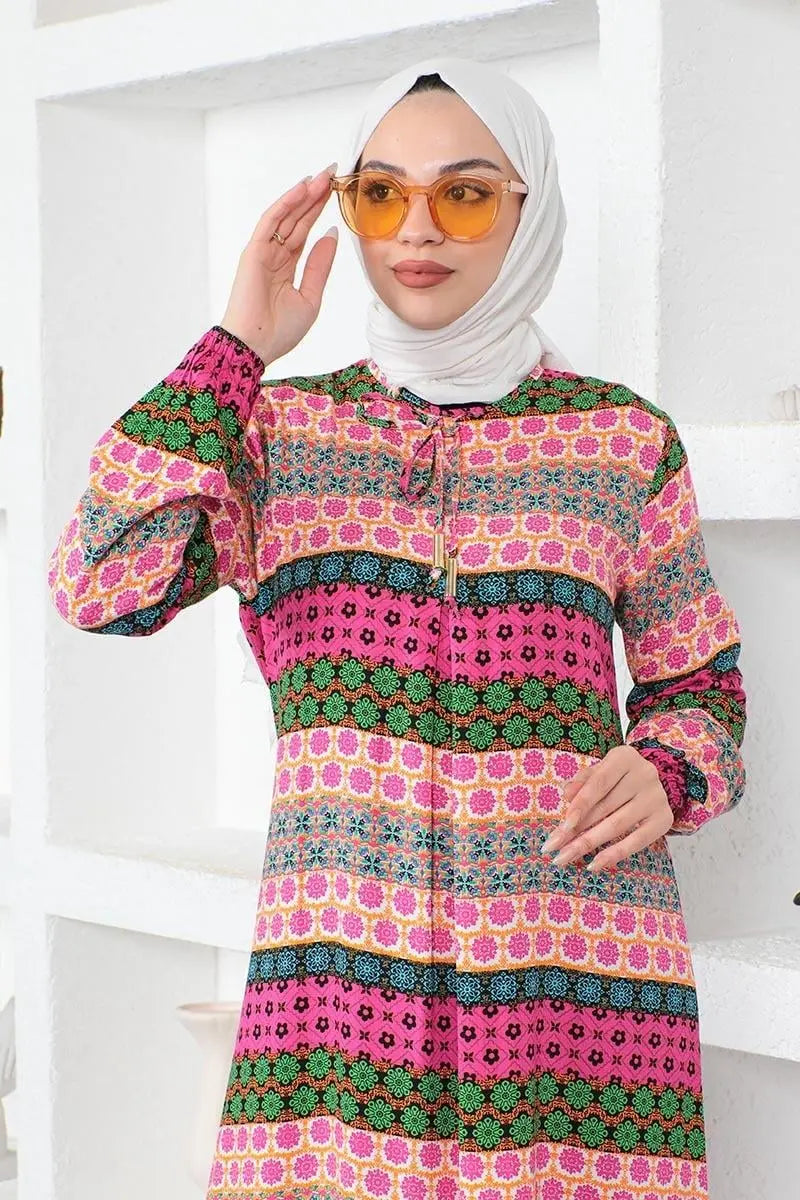 Mec Viscose Dress With Lace Collar
