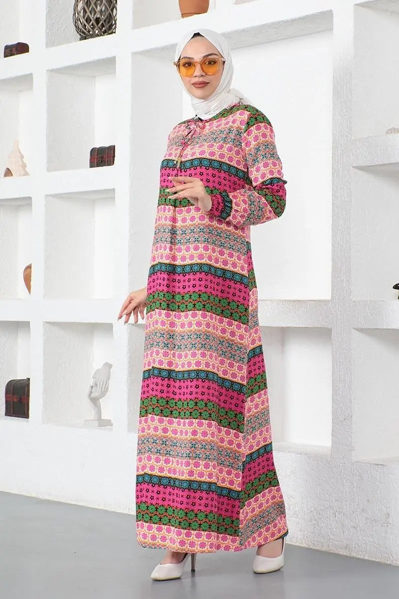 Mec Viscose Dress With Lace Collar