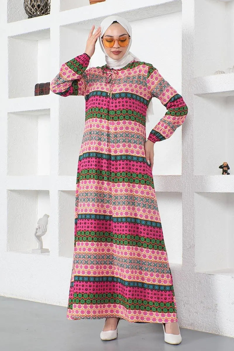 Mec Viscose Dress With Lace Collar
