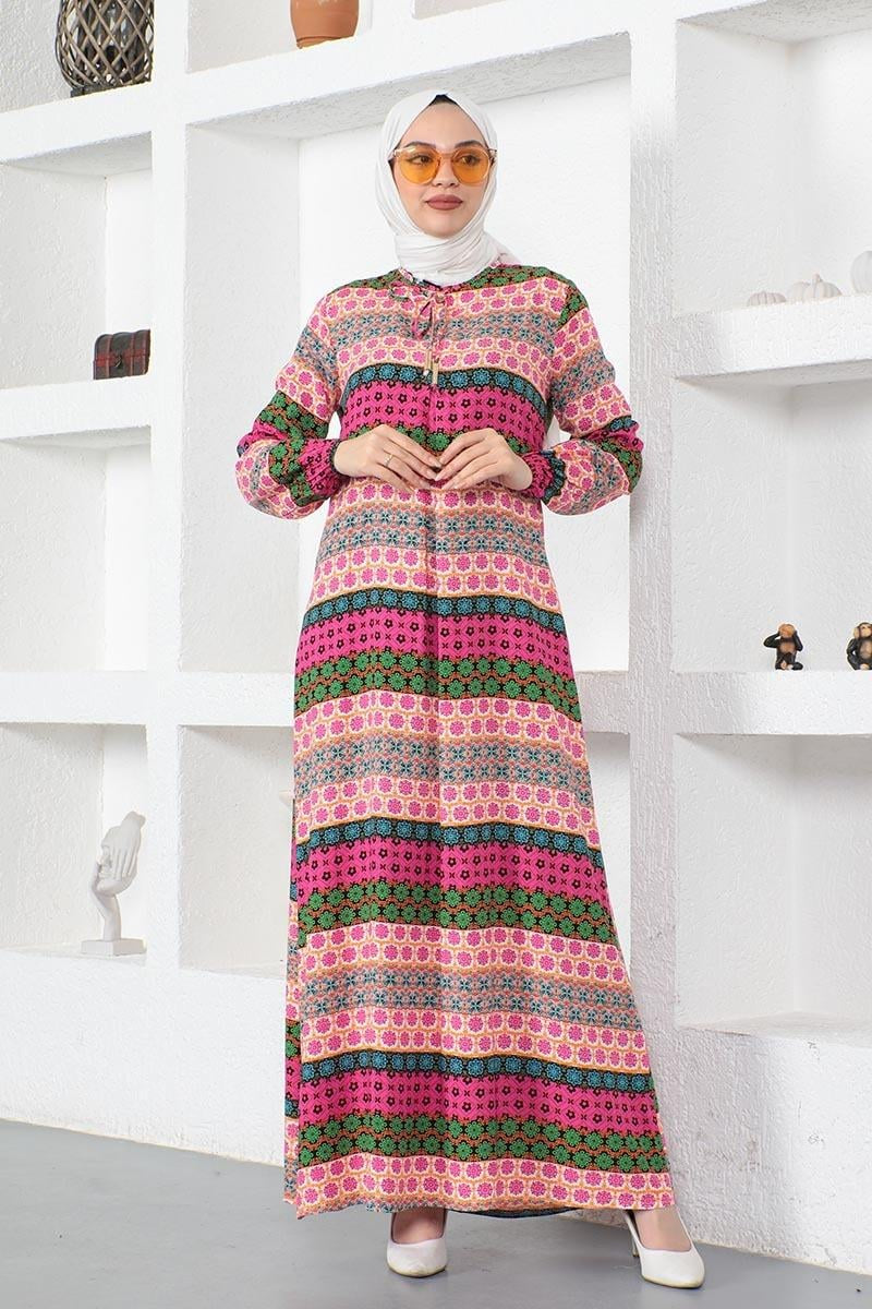 Mec Viscose Dress With Lace Collar