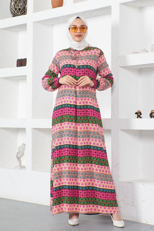 Mec Viscose Dress With Lace Collar