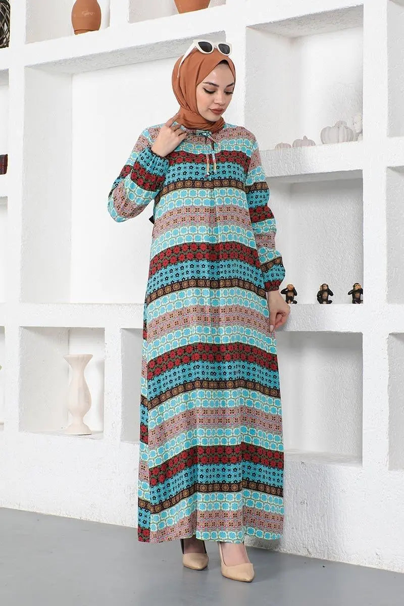 Mec Viscose Dress With Lace Collar