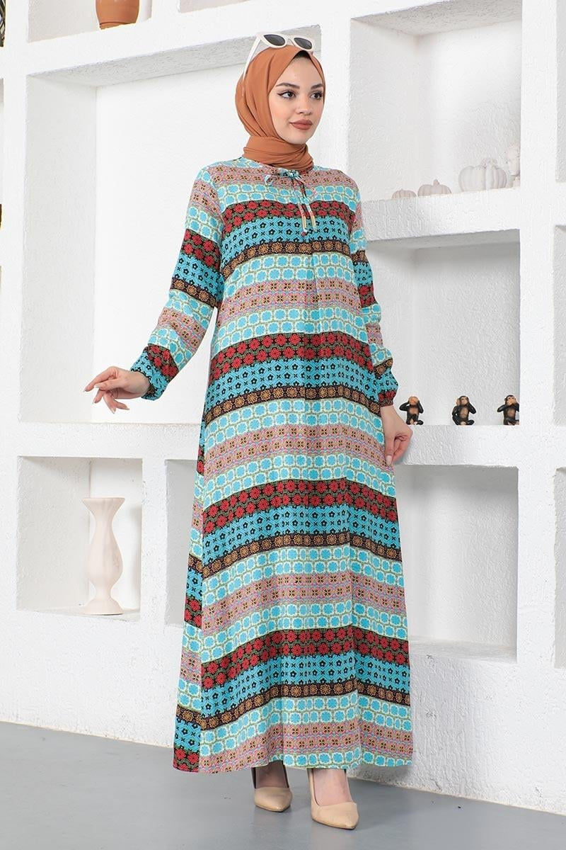 Mec Viscose Dress With Lace Collar