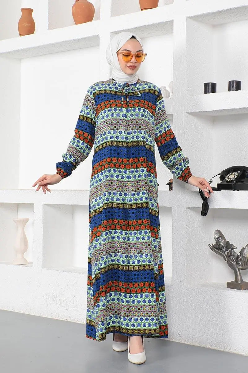 Mec Viscose Dress With Lace Collar