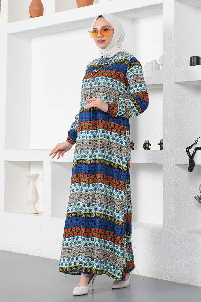Mec Viscose Dress With Lace Collar